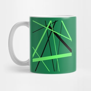 Criss Crossed Lime and Black Stripes Mug